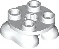 Legs with Plate Round 2 x 2 and Axle Hole - 2 Feet