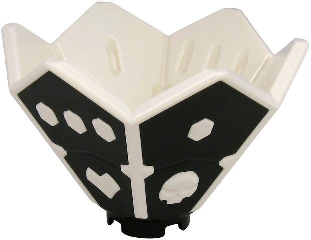 Ninjago Die Spinner with Hexagonal Dots, Hearts, and Skulls with Molded Black Sides and Bottom Pattern