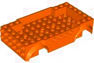 Vehicle, Base 6 x 12 x 2 2/3 with Mudguards, 4/6 x 10 Recessed Center with 4 Holes and Axle Holes on Sides