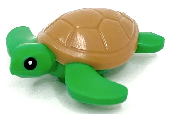 Sea Turtle, Baby with Black Eyes and Medium Nougat Shell Pattern