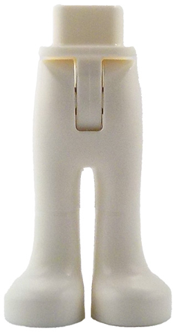 Mini Doll Hips and Trousers with Back Pockets with Molded White Lower Legs / Boots Pattern - Thin Hinge