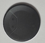 Tile, Round 3 x 3 with Crankcase Cover Panel with Screws, Bent Line and Silver Gradient Pattern (Sticker) - Set 42170