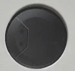 Tile, Round 3 x 3 with Crankcase Cover Panel with Screws, Bent Line and Silver Gradient Pattern (Sticker) - Set 42170