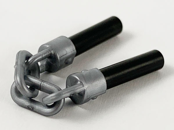 Minifigure, Weapon Nunchucks with Black Handles Pattern