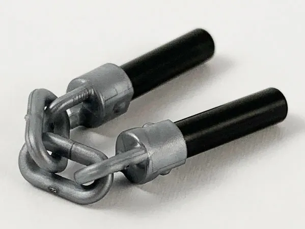 Minifigure, Weapon Nunchucks with Black Handles Pattern