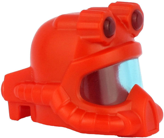 Minifigure, Headgear Helmet Underwater Deep Diver with Molded Trans-Light Blue Visor and Head Lamps Pattern