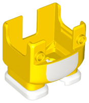 Large Figure Legs, Super Mario Overalls with Molded White Shoes and Printed White Stomach Pattern (Cat Mario)