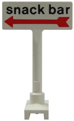 Road Sign Rectangle, Axle Pole with Snack Bar Pattern
