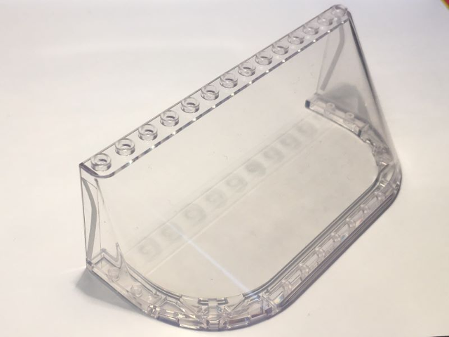 Windscreen 6 x 14 x 4 with Light Bluish Gray Window Frame Pattern on Both Sides (Stickers) - Set 10274