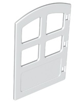 Duplo Door / Window Pane 1 x 4 x 4 with 4 Same Size Panes and Curved Top