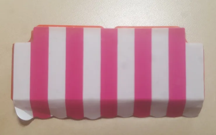 Homemaker Awning 2 x 6 with Pink and White Stripes Pattern (Sticker) - Set 230