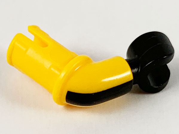 Arm with Technic Pin with Black Stripe Pattern with Black Hand