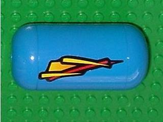 Pneumatic Air Tank with Yellow and Red Geometric Streak Pattern Model Right Side (Sticker) - Set 8462