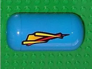 Pneumatic Air Tank with Yellow and Red Geometric Streak Pattern Model Right Side (Sticker) - Set 8462