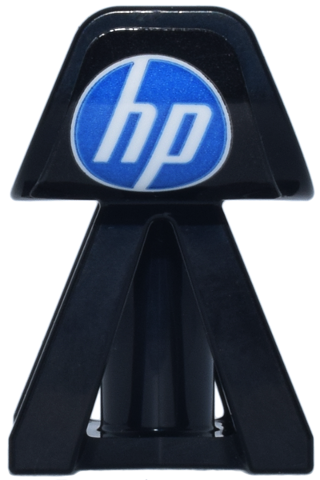 Vehicle, Double Wishbone Suspension Block with Wheel Deflector and Axle Holes with Blue and White 'hp' Circle Logo Pattern (Sticker) - Set 77242