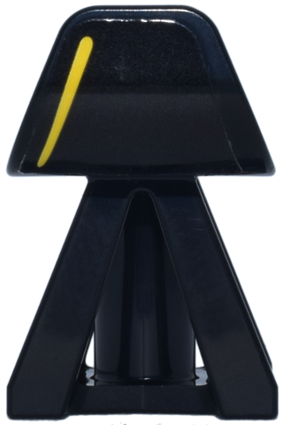 Vehicle, Double Wishbone Suspension Block with Wheel Deflector and Axle Holes with Yellow Stripe Pattern Model Right Side (Sticker) - Set 77245