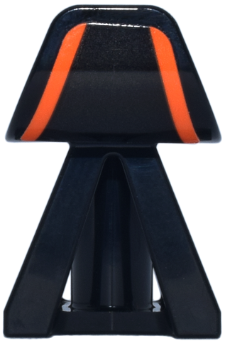 Vehicle, Double Wishbone Suspension Block with Wheel Deflector and Axle Holes with Orange Stripes Pattern (Sticker) - Set 77251