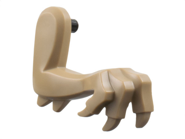 Dinosaur Leg Small (Front) Right with 2 Elbow Spikes with Molded Black Pin Pattern