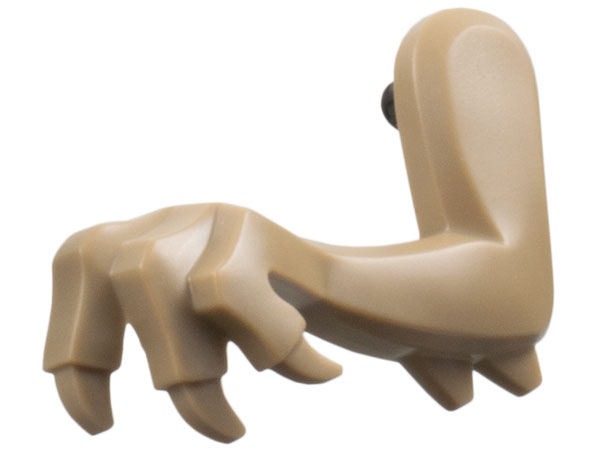 Dinosaur Leg Small (Front) Left with 2 Elbow Spikes with Molded Black Pin Pattern