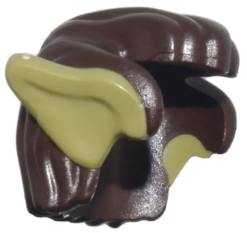 Minifigure, Hair Short, Swept Back with Molded Olive Green Elf / Goblin / Orc Ears Pattern