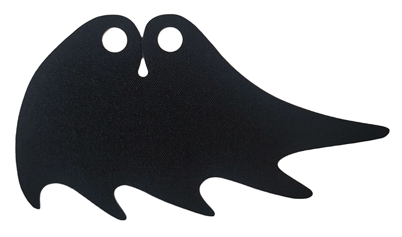 Minifigure Cape Cloth, Scalloped 5 Points (Batman), Asymmetrical Waving, Teardrop Neck Cut - Traditional Starched Fabric