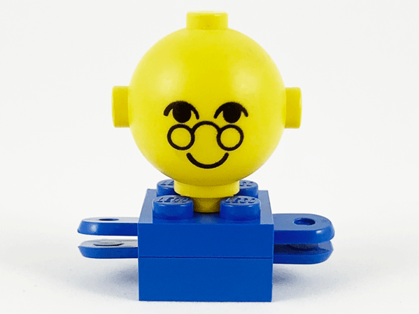Homemaker Figure / Maxifigure Torso Assembly with Yellow Head with Black Eyes, Glasses, and Smile Pattern (792c03 / 685px2)