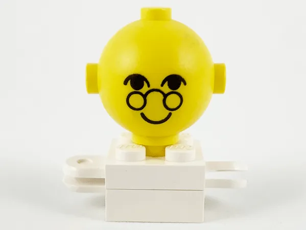 Homemaker Figure / Maxifigure Torso Assembly with Yellow Head with Black Eyes, Glasses, and Smile Pattern (792c03 / 685px2)