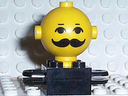 Homemaker Figure / Maxifigure Torso Assembly with Yellow Head with Black Eyes, Eyebrows, and Moustache Pattern (792c03 / 685px5)
