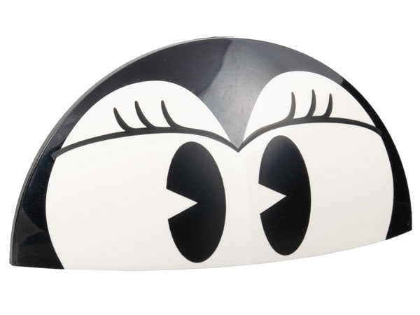 Brick, Round 5 x 10 x 1 2/3 Dome Half with Black Eyes and Eyelashes Pattern (Minnie Mouse)