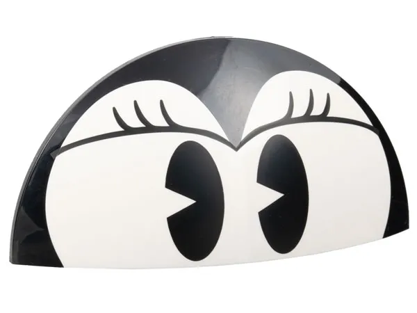 Brick, Round 5 x 10 x 1 2/3 Dome Half with Black Eyes and Eyelashes Pattern (Minnie Mouse)