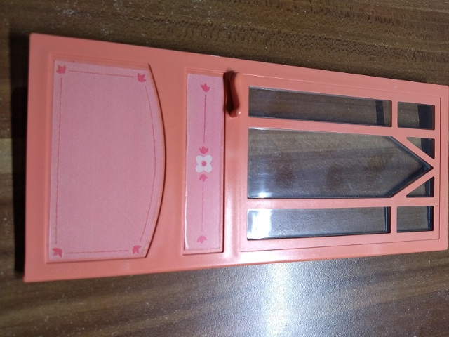 Scala Door 10 x 1 x 18 2/3 Mullioned with Fixed Trans-Clear Glass - Top and Bottom Dimples with Leaves, Flower and Lines Pattern on Both Sides (Stickers) - Set 3290