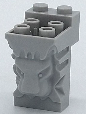 Brick, Modified 2 x 3 x 3 with Cutout and Lion Head - 4 Hollow Studs and 2 Solid Studs