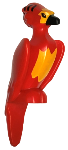 Phoenix with Black Beak, Eyes and Stripes, Bright Light Orange Face and Chest Pattern (HP Fawkes)