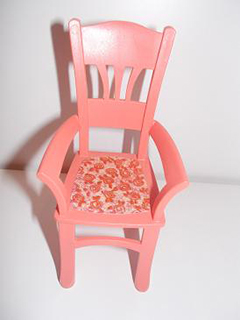 Scala Chair - Highback Dining with Flowers on Light Pink Background Pattern (Sticker) - Set 3270