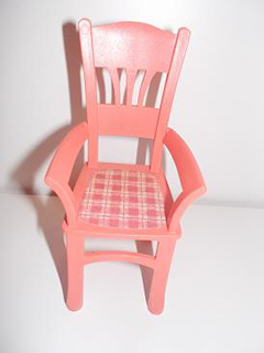 Scala Chair - Highback Dining with Plaid Seat Pattern (Sticker) - Set 3290