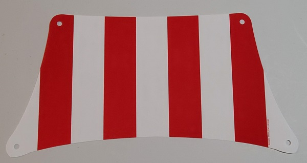Cloth Sail 33 x 17 Top with Red Thick Stripes Pattern
