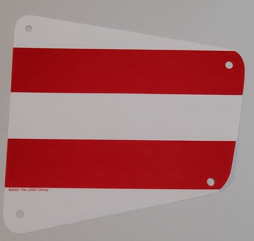 Cloth Sail 19 x 17 with Red Thick Stripes Pattern