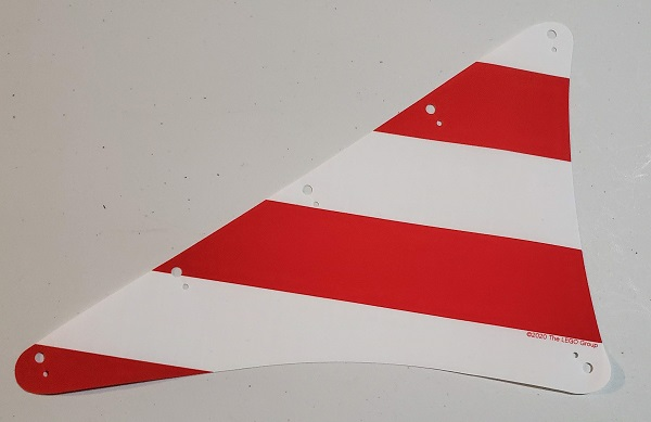 Cloth Sail Triangular Spritsail 16 x 24 with Red Thick Stripes Pattern