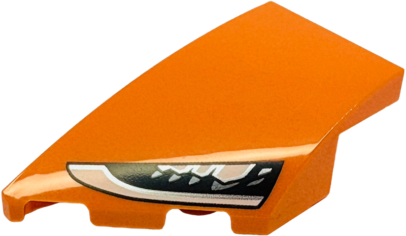 Wedge 4 x 2 Left No Studs with Black, White and Silver McLaren W1 Headlight Pattern