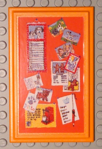 Scala Wall, Panel 6 x 10 with Bulletin Board Pattern (Sticker) - Set 3123