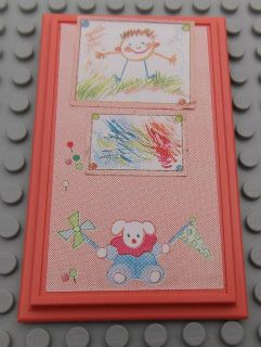Scala Wall, Panel 6 x 10 with Bulletin Board and Crayon Drawings Pattern (Stickers) - Set 3241