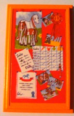 Scala Wall, Panel 6 x 10 with Bulletin Board and Horse Pictures Pattern (Sticker) - Set 3124