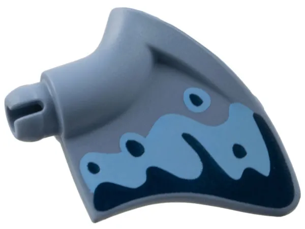 Arm with Wing, Pterodactyl with Bright Light Blue and Dark Blue Markings Pattern Model Left Side