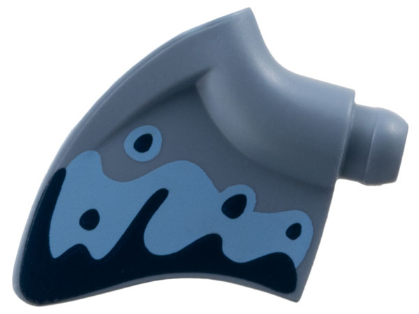 Arm with Wing, Pterodactyl with Bright Light Blue and Dark Blue Markings Pattern Model Right Side