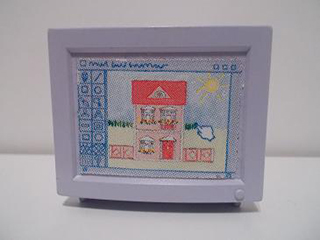 Scala TV / Computer Monitor with House Design Pattern (Sticker) - Set 3270