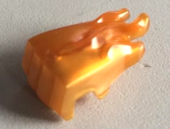 Hand Gorilla Fist with Marbled Trans-Orange Flames Pattern (fits Minifigure Hand)