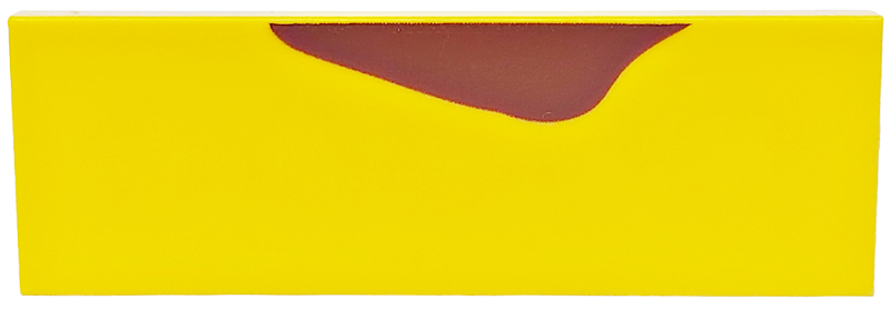 Tile 2 x 6 with Reddish Brown Splotch Pattern