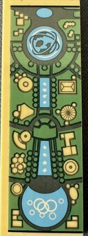 Tile 2 x 6 with Iron Man Stark Expo Map Pattern Model Center (Sticker) - Set 76216