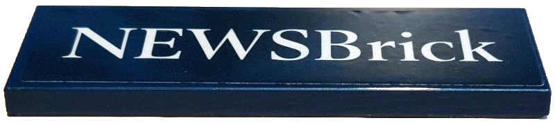 Tile 2 x 6 with White 'NEWSBrick' Pattern (Sticker) - Set 910034