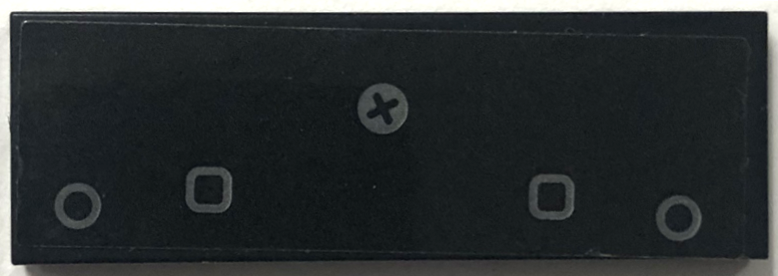 Tile 2 x 6 with Dark Bluish Gray Circles, Squares and Screw Head Pattern (Sticker) - Set 76217